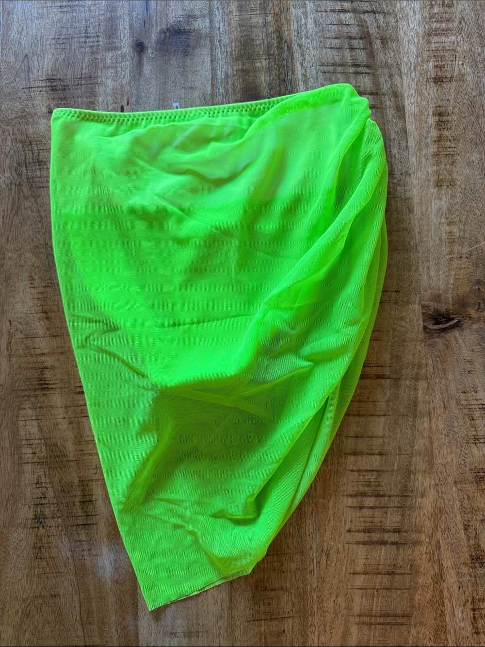 Norma Kamali Diana swim bottoms Neon green Sheer Swim mesh Skirt Cover-Up NEW XS - Picture 7 of 7